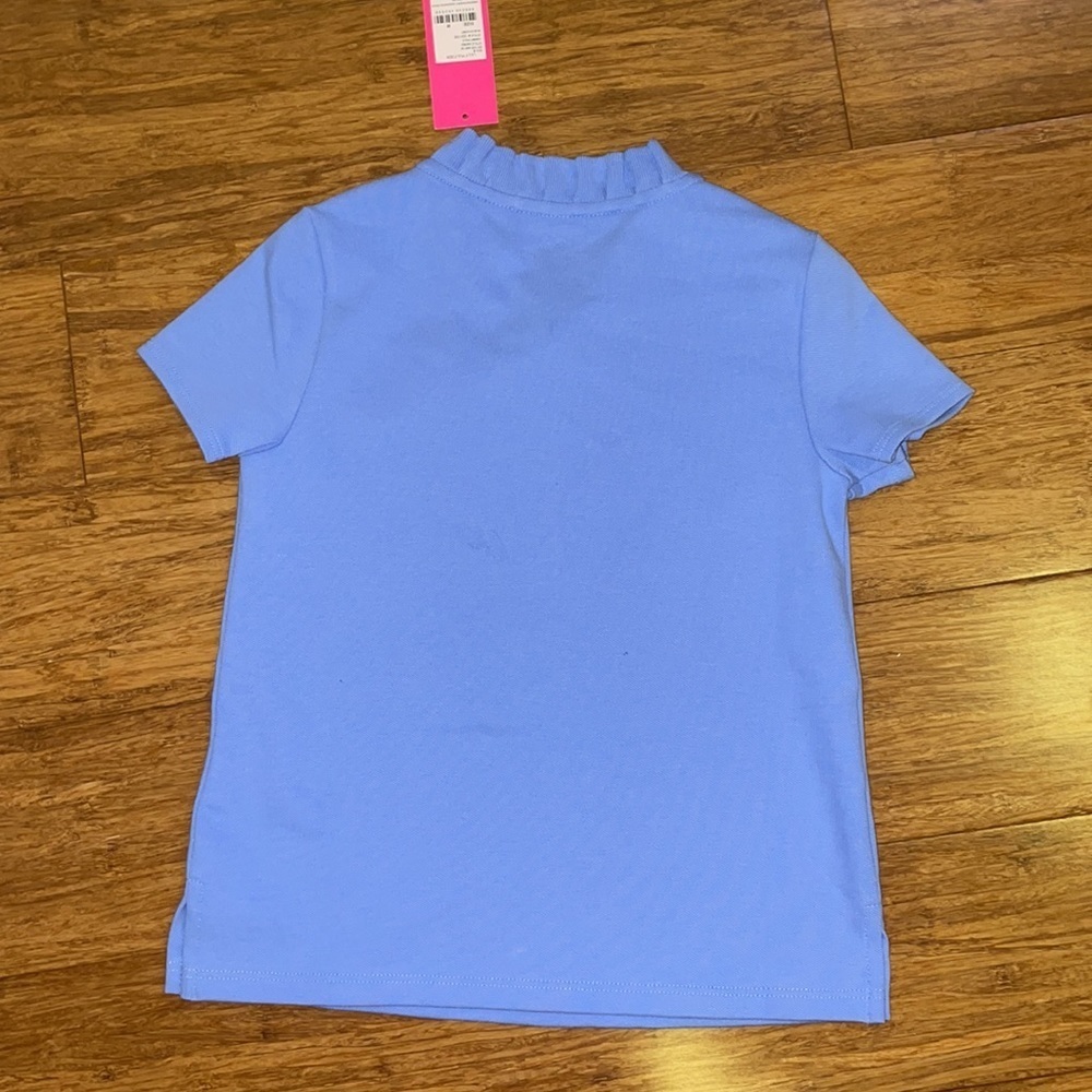 Lilly pulitzer girls Therry polo in blue hyacint size medium (6-7) NWT - Picture 7 of 10